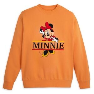 Disney Orange Minnie Mouse Pullover Sweatshirt - Size XL